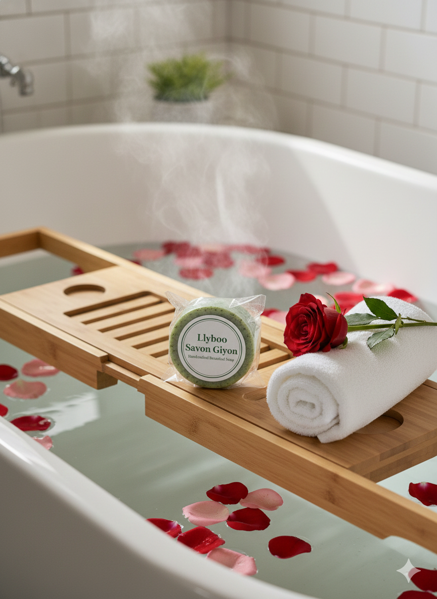 Llyboo Savon Giyon Handcrafted Botanical Soap - All-Natural Green Herb Cold Process Bar Soap