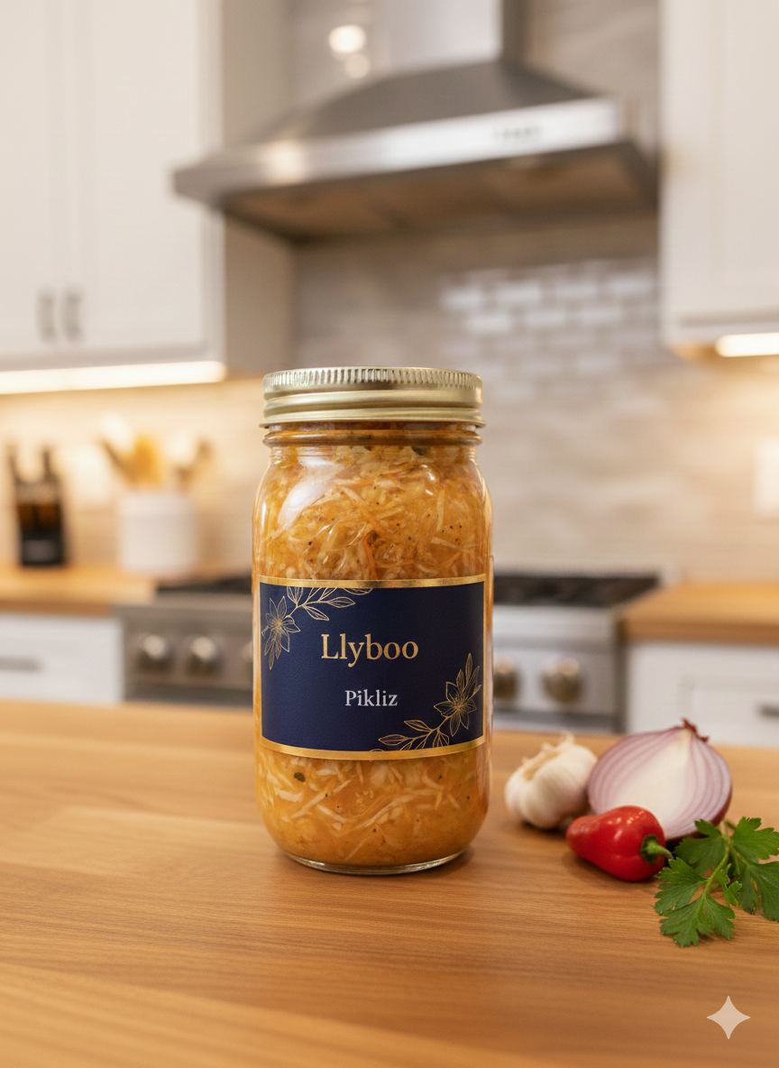 Homemade Pikliz Pickled Vegetable (Relish)