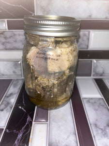 Viande salée, salt-cured pork meat