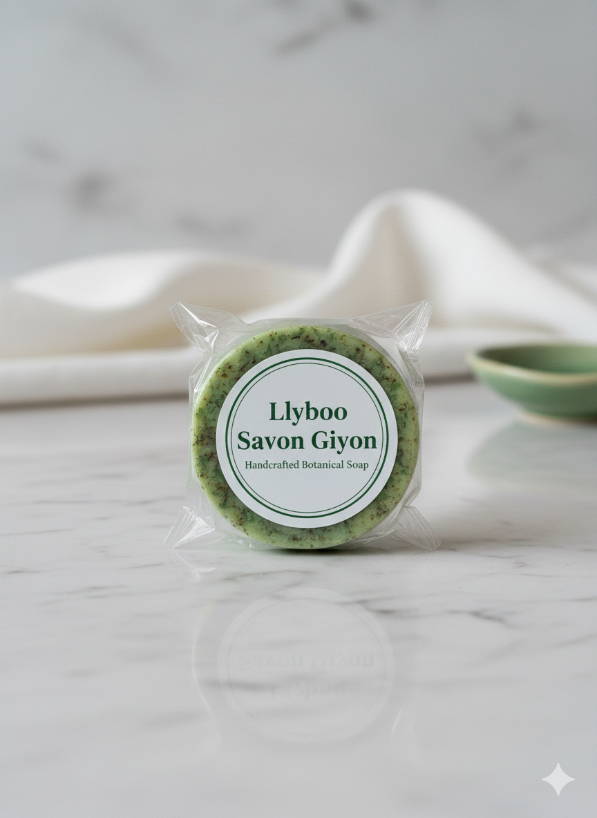 Llyboo Savon Giyon Handcrafted Botanical Soap - All-Natural Green Herb Cold Process Bar Soap