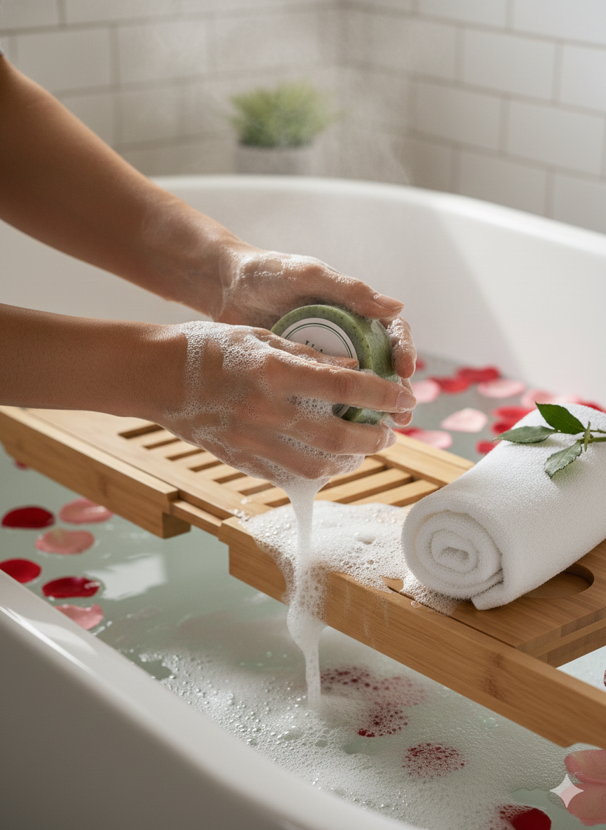 Llyboo Savon Giyon Handcrafted Botanical Soap - All-Natural Green Herb Cold Process Bar Soap