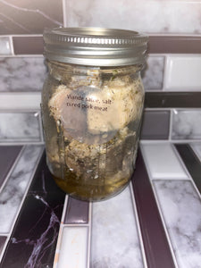 Viande salée, salt-cured pork meat