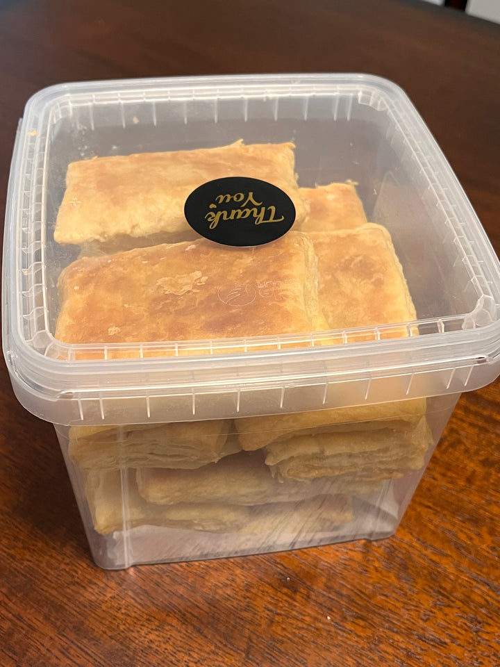 Haitian Patty (French: Pâté Haïtien, Creole: Pate Ayisyen)1 Dozen  moru (goldfish) fillings