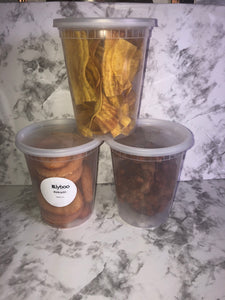 Set of 3 - 16  Oz kokiyol 16 Oz plantain chips & 16 tablet pistach