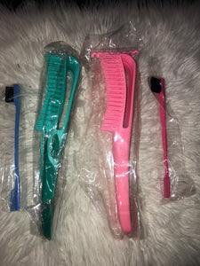 Detangling Brush for Afro America/ African Hair Textured 3a to 4c Kinky Wavy/ Curly/ Coily/ Wet/ Dry/ Oil/ Thick/ Long Hair, Knots Detangler Easy to Clean (Pink, Green)