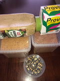Package of du riz 3.568 lbs 1 box of tri-tri 13.9 0z  1 box of provit , 1.75 lbs of no MSG Saxon tropical and 12 Maggie djondjon